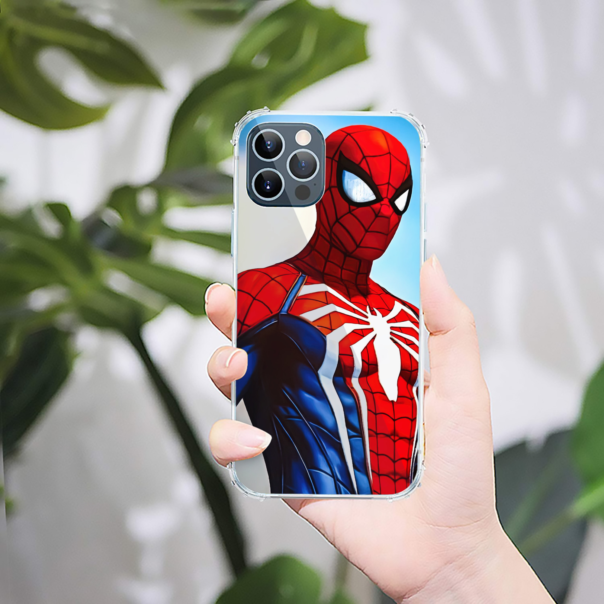（画像用） Spider Man スパイダーマン 【iPhone 12シリーズ対応】透明スマホケース（クリアソフトケース）
